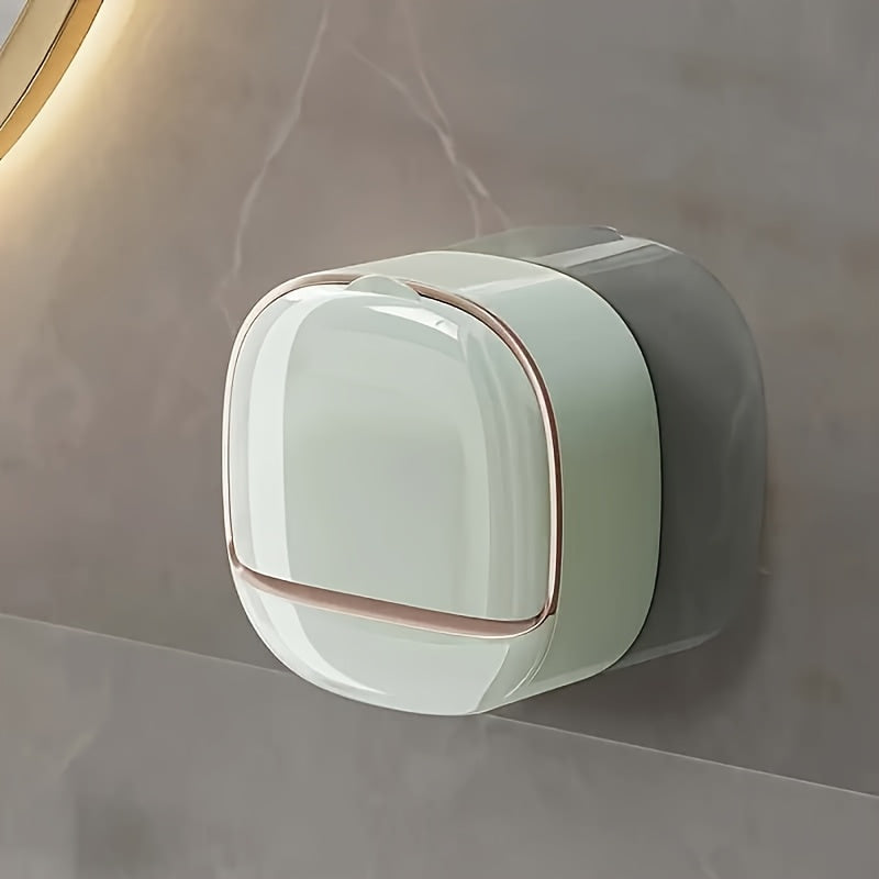 Boîte à savon murale avec drainage, support de savon sans perçage pour salle de bain et douche, rangement pour articles de toilette