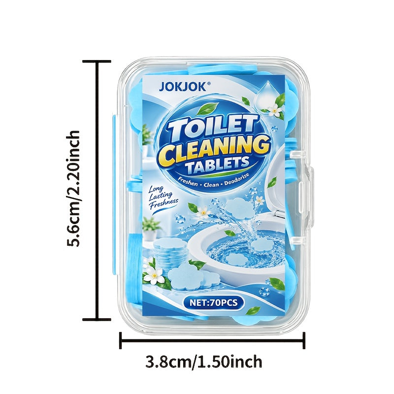 70 pastilles de nettoyage pour toilettes, pastilles dissolubles pour l'entretien de la cuvette des toilettes, fraîcheur de salle de bain, entretien quotidien des toilettes