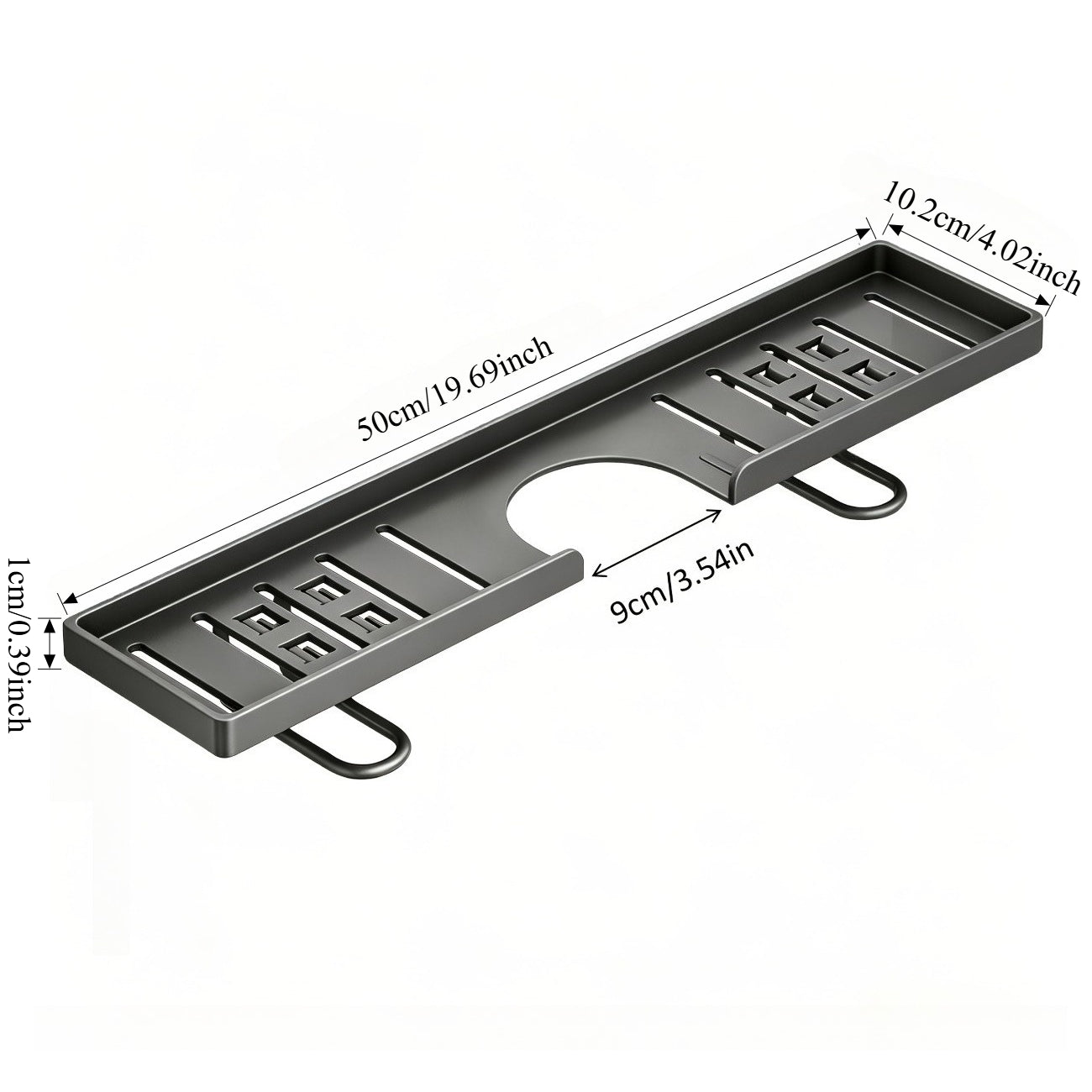 Étagère de Robinet Acier au Carbone - Support Sans Perçage, Salle de Bain & Cuisine, Blanc/Gris