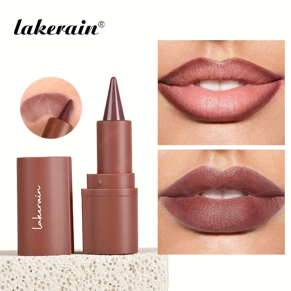 Duo crayon à lèvres et rouge à lèvres mat Lakerain - Longue tenue, pointe conique