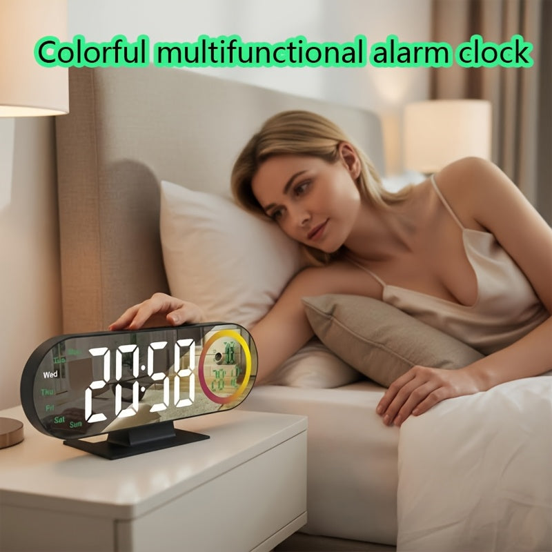 Réveil LED multicolore multifonctionnel | Activation vocale