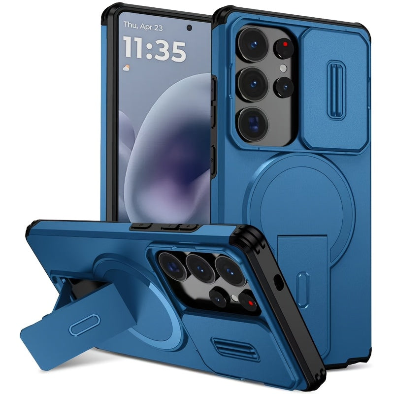 Coque rigide de protection antichoc renforcée avec support pour Galaxy S25 Ultra, S25 Fe, S24 Ultra, S23 Ultra, A17, A16, A56