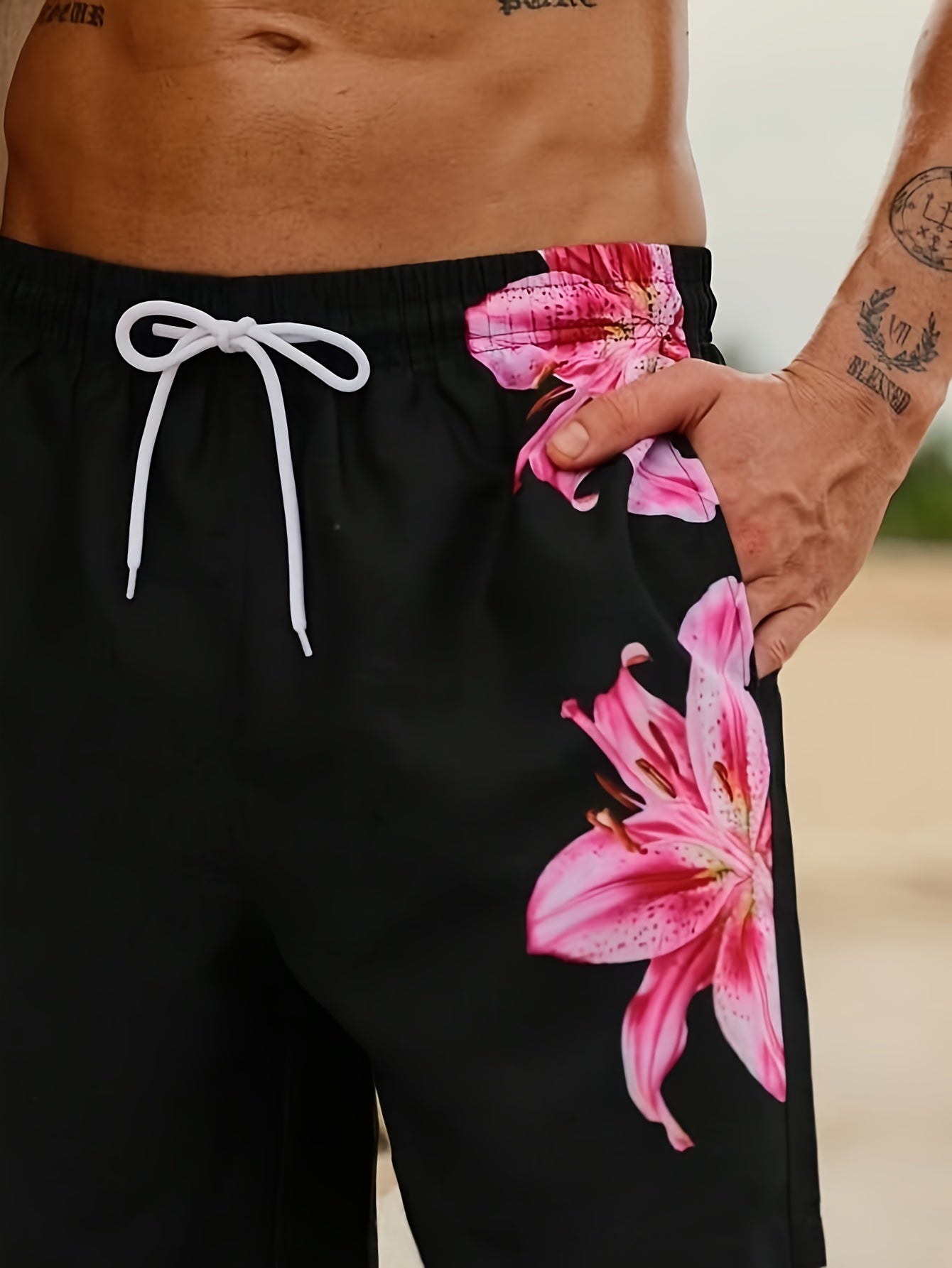 Short de plage pour homme imprimé en 3D