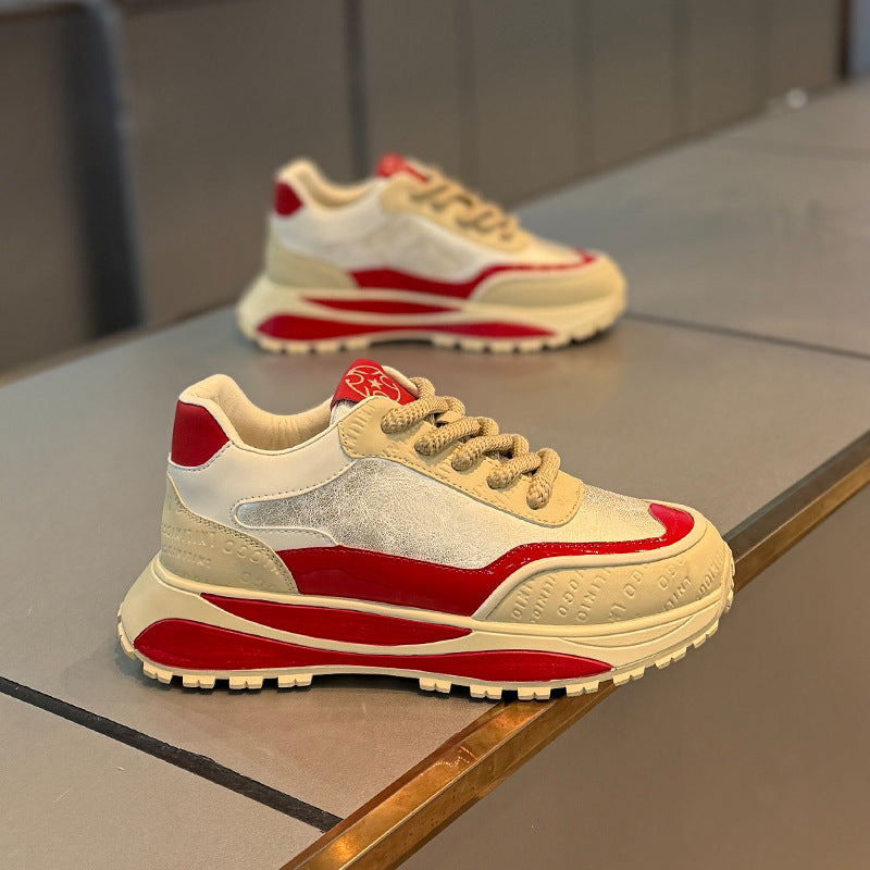 Chaussures rétro Daddy Shoes pour homme, semelle épaisse et résistante à l'usure