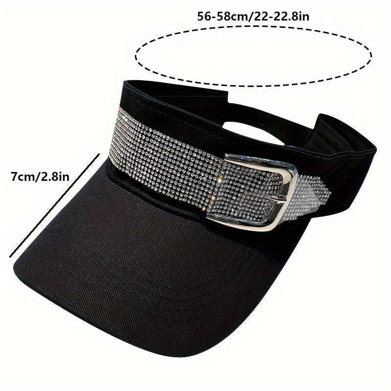 Casquette visière printemps/été pour femme avec strass