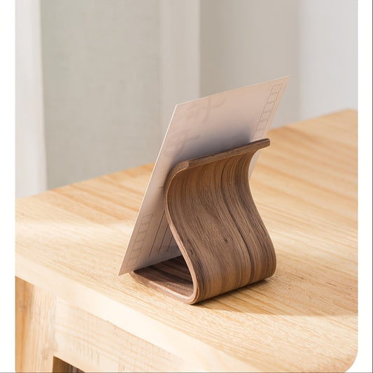 Support de bureau portable en bois pour téléphone portable