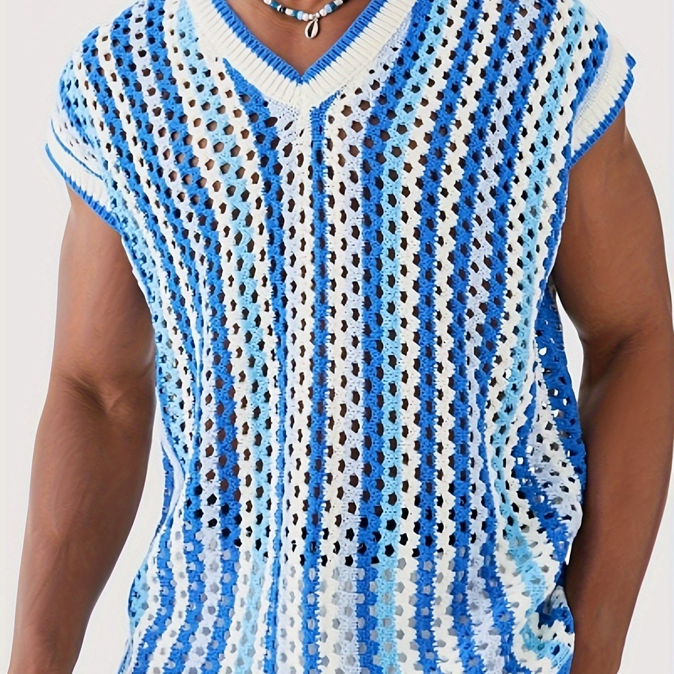 Gilet ajouré au crochet