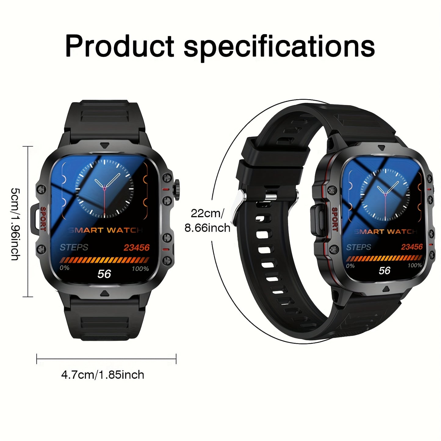 Cette montre connectée avec écran tactile permet de passer des appels sans fil et de recevoir des notifications de messages