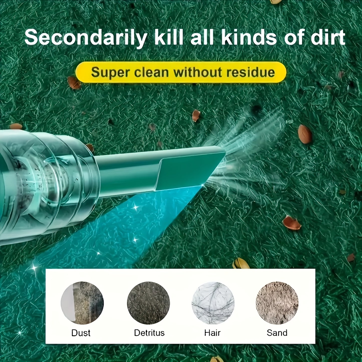 Version améliorée, aspirateur portable sans fil à aspiration cyclonique