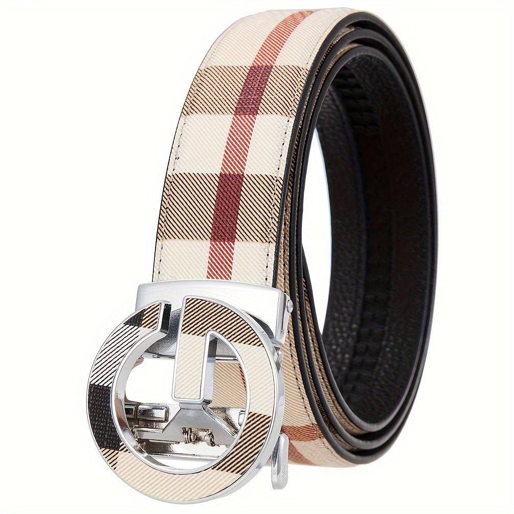 Ceinture en cuir de vachette véritable à boucle automatique G 2