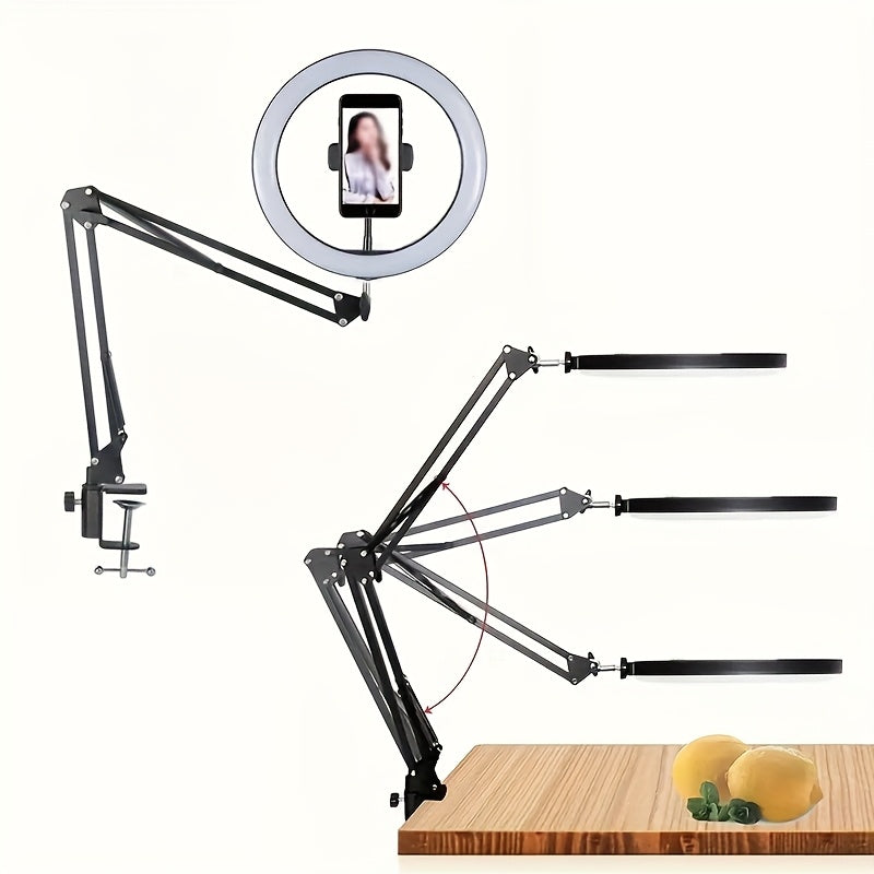 Anneau lumineux intelligent LED avec support pour téléphone et éclairage