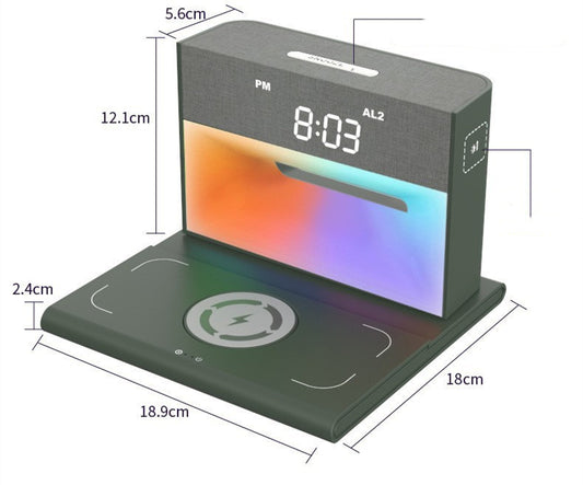 Support de téléphone portable sans fil, haut-parleur, ambiance colorée - Topdecheztop.fr