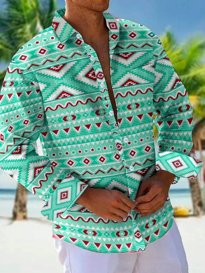 Chemise décontractée à manches longues pour homme