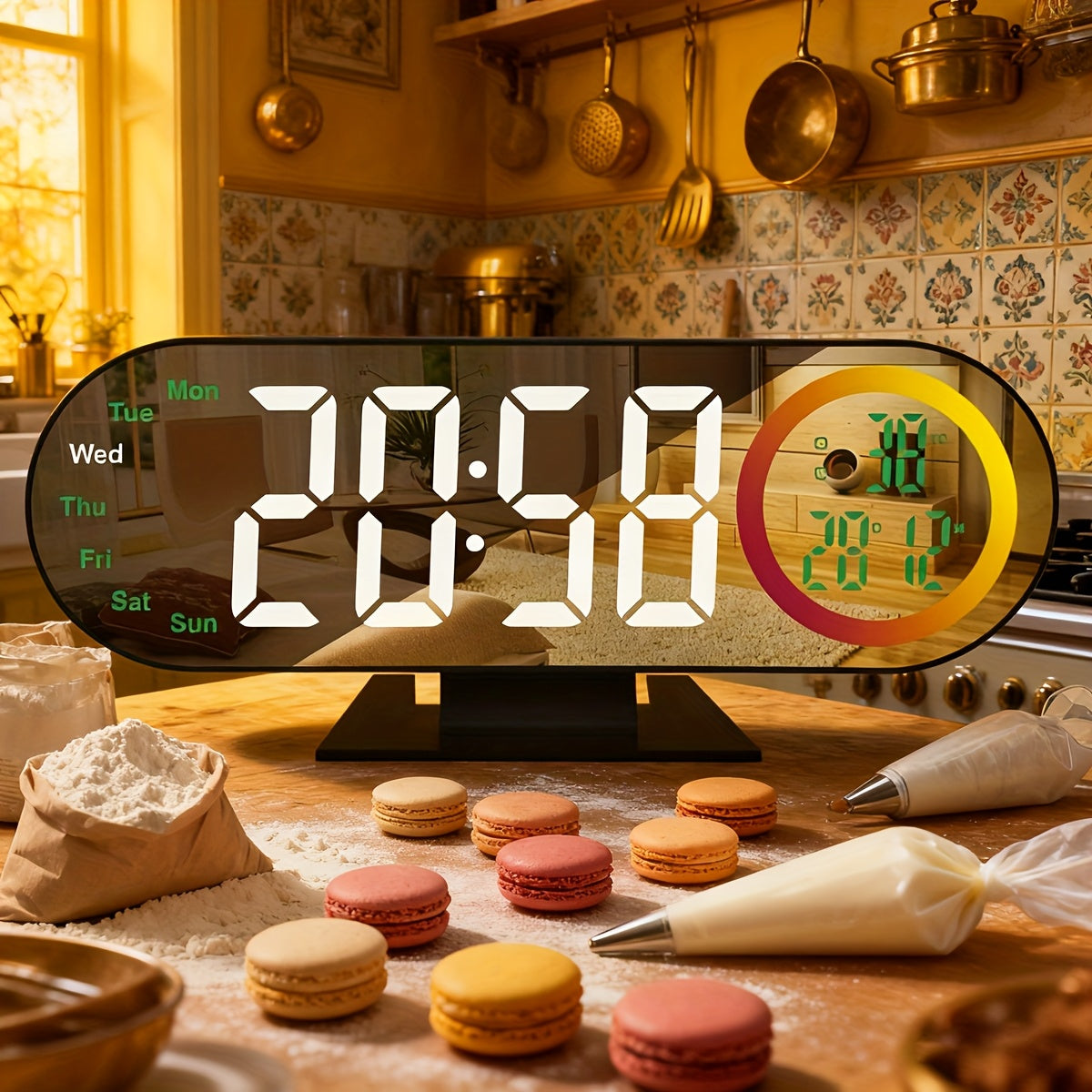 Réveil LED multicolore multifonctionnel | Activation vocale