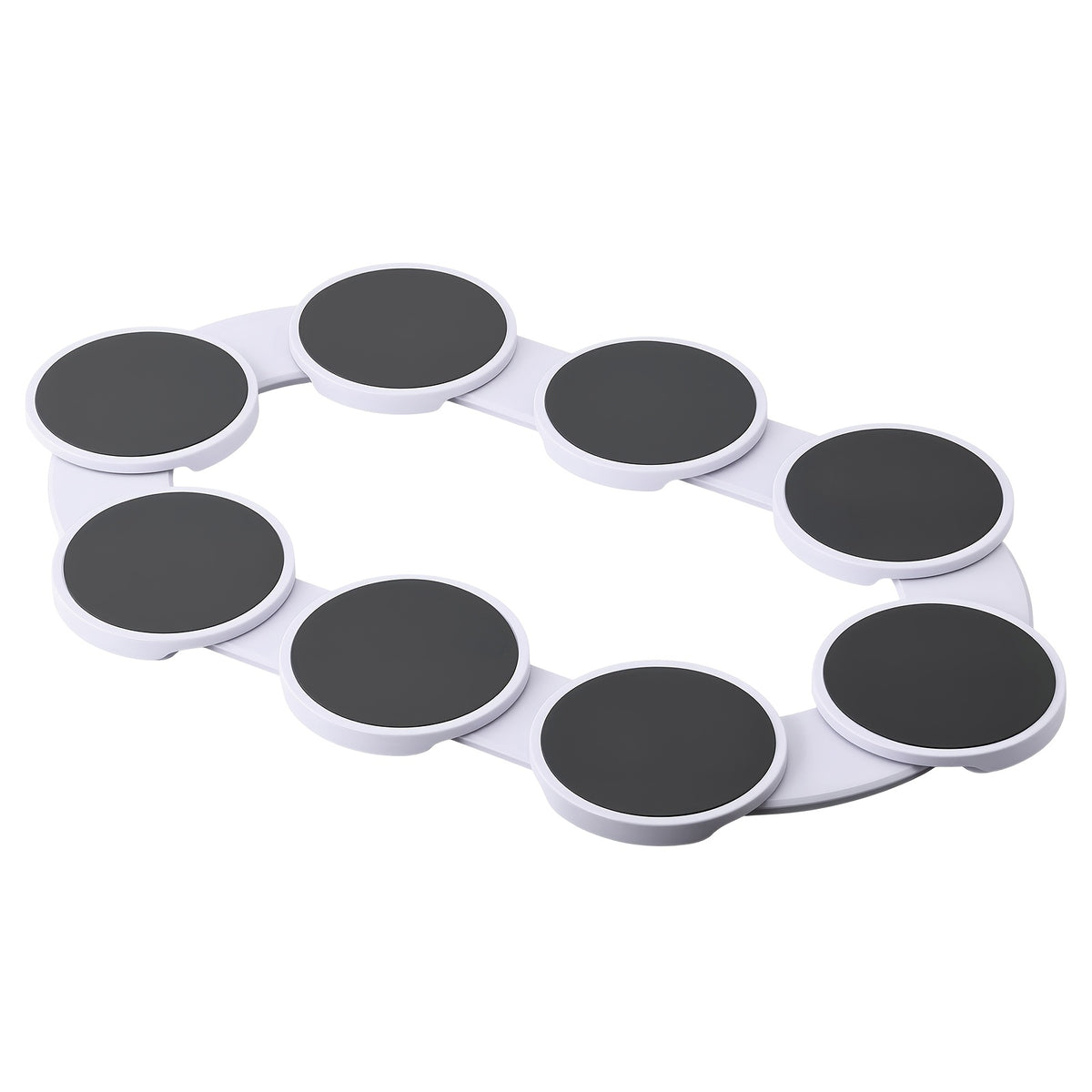 Plateau tournant rotatif extensible, plateau de service déformable à 8 compartiments et extension à une traction qui convient aux tables rondes, ovales et rectangulaires, grande capacité pour plusieurs tables, installation rapide et rangement facile, pour les banquets et fêtes de famille