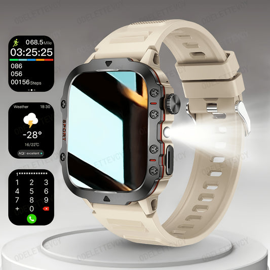 Montre intelligente silicone pour hommes et femmes, cadeau Saint-Valentin, appels sans fil SMS modes sport multiples contrôle caméra à distance tracker fitness compatible iPhone Android rechargeable USB