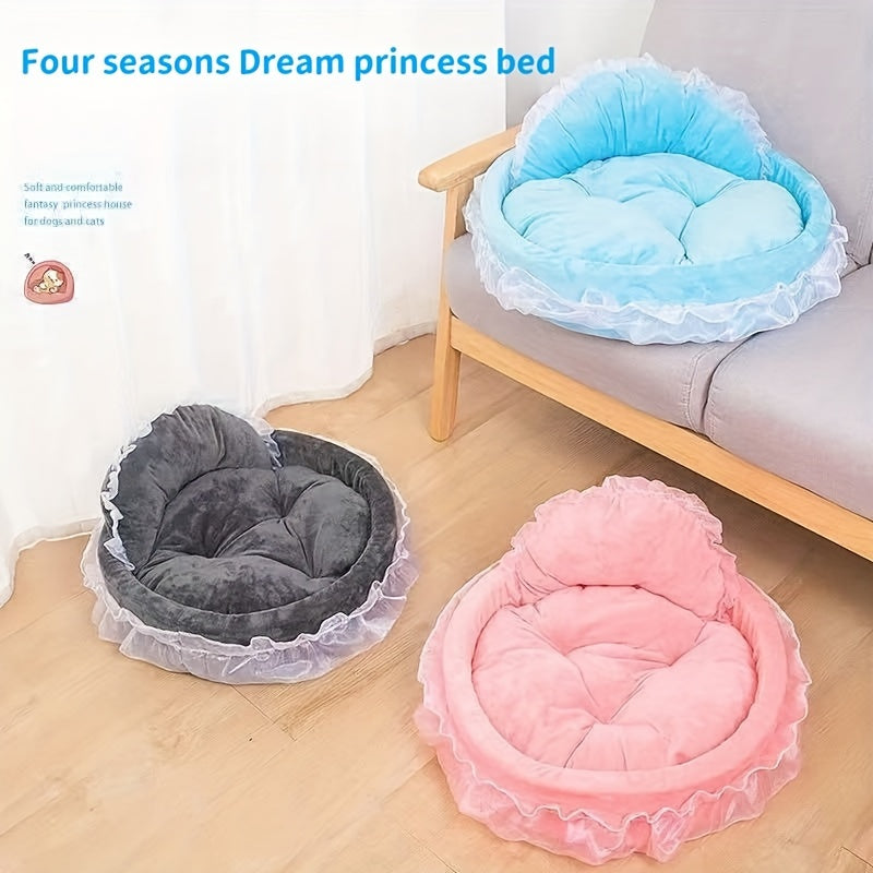 Lit douillet toutes saisons pour chats et chiens - Nid-canapé lavable en peluche