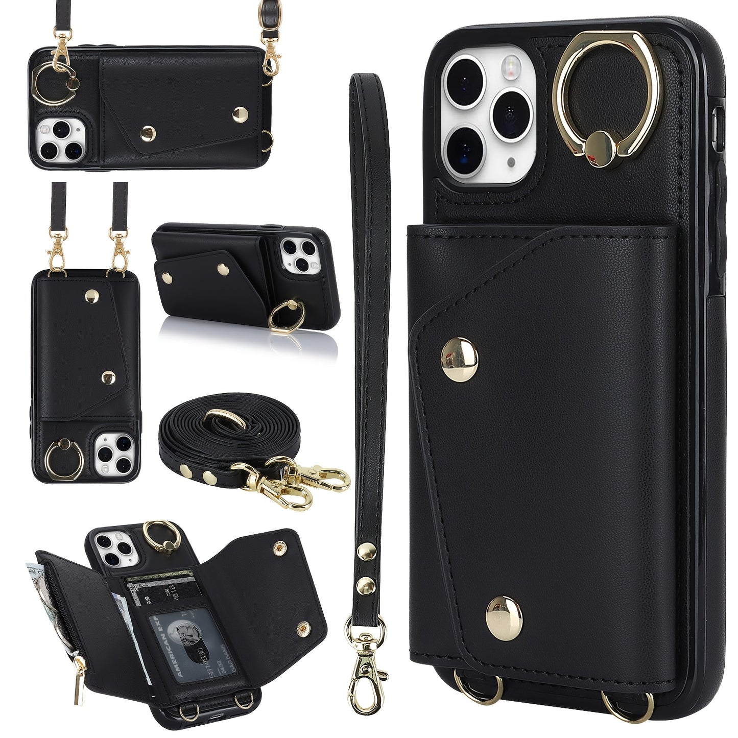 Etui portefeuille bandoulière pour femme est compatible avec les iPhone