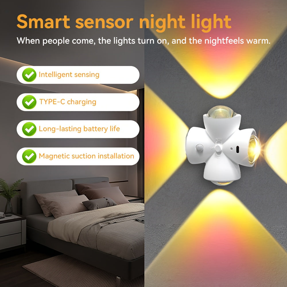 Veilleuses LED intelligentes à détecteur de mouvement USB