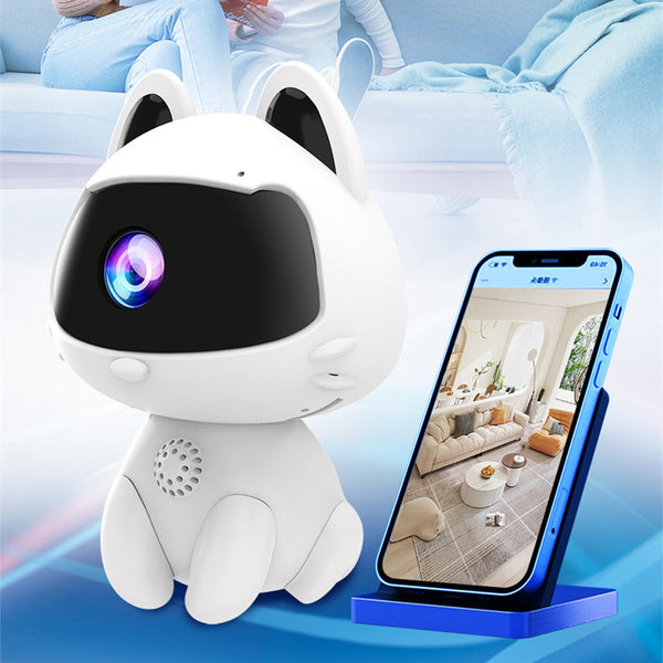 Caméra WiFi Intérieure Chat Design avec Zoom Electronique