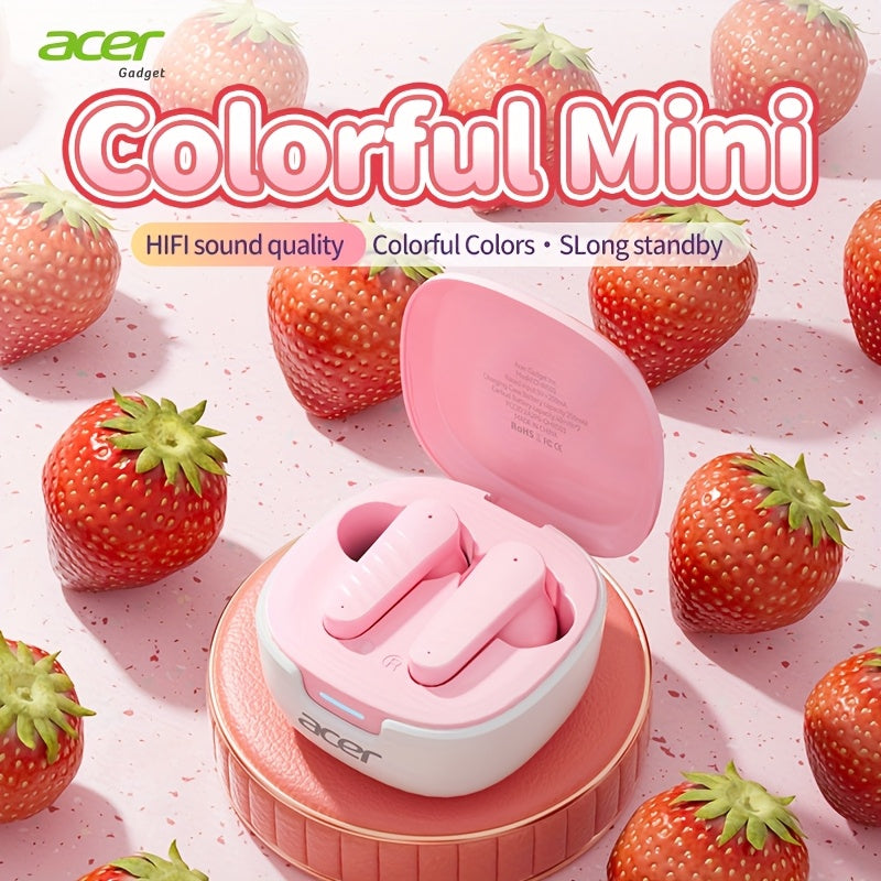 Écouteurs intra-auriculaires sans fil Acer avec chargement USB-C, son stéréo