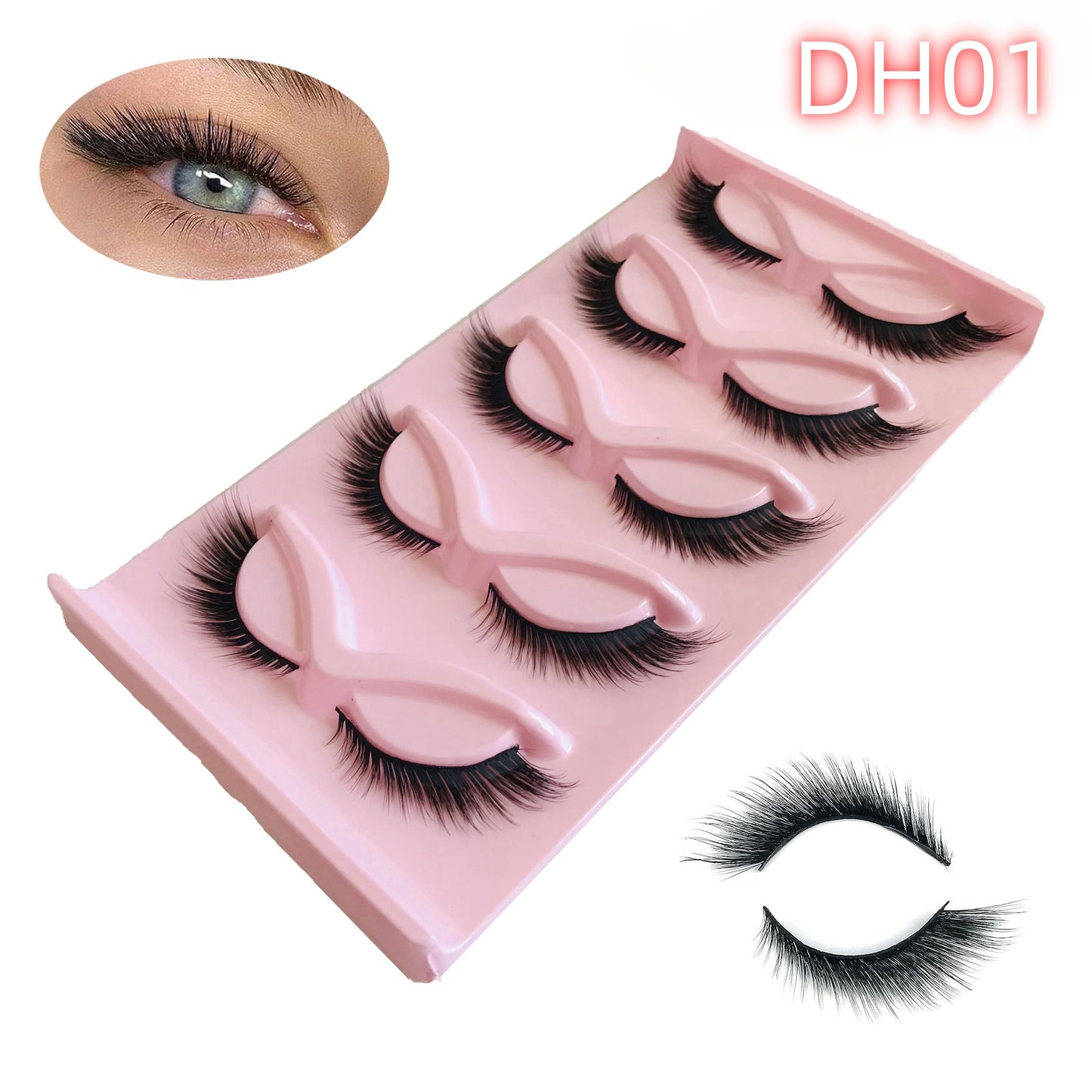 Lot de 5 paires de faux cils DH01