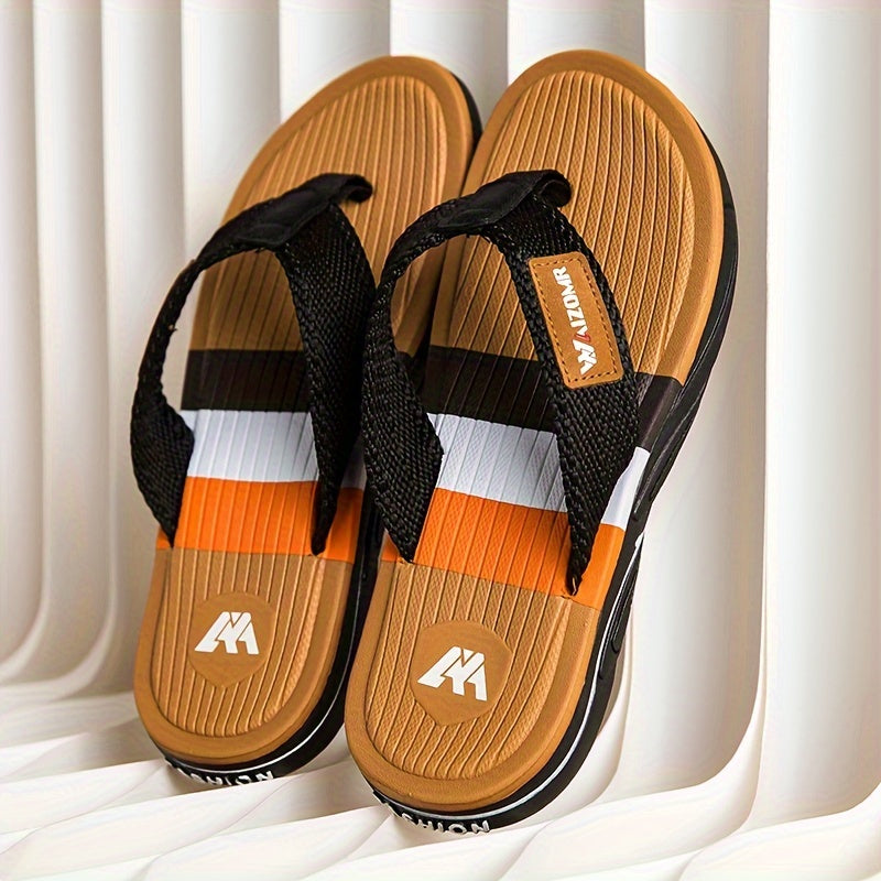 Sandales de plage pour homme, plateforme estivale décontractée à zigzag, antidérapantes, résistantes aux odeurs et à l'usure
