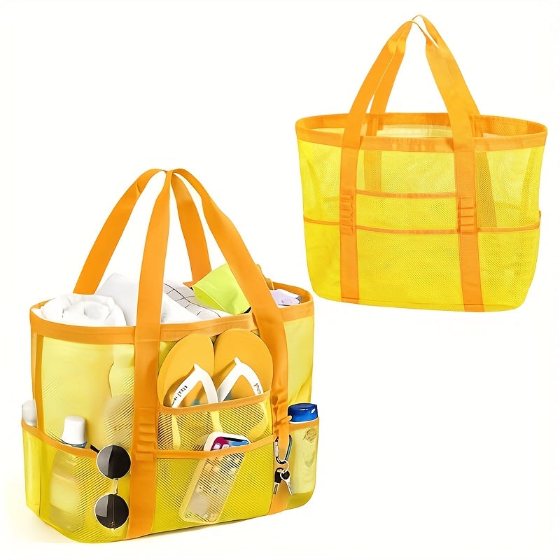 Grand sac de plage en filet anti-sable