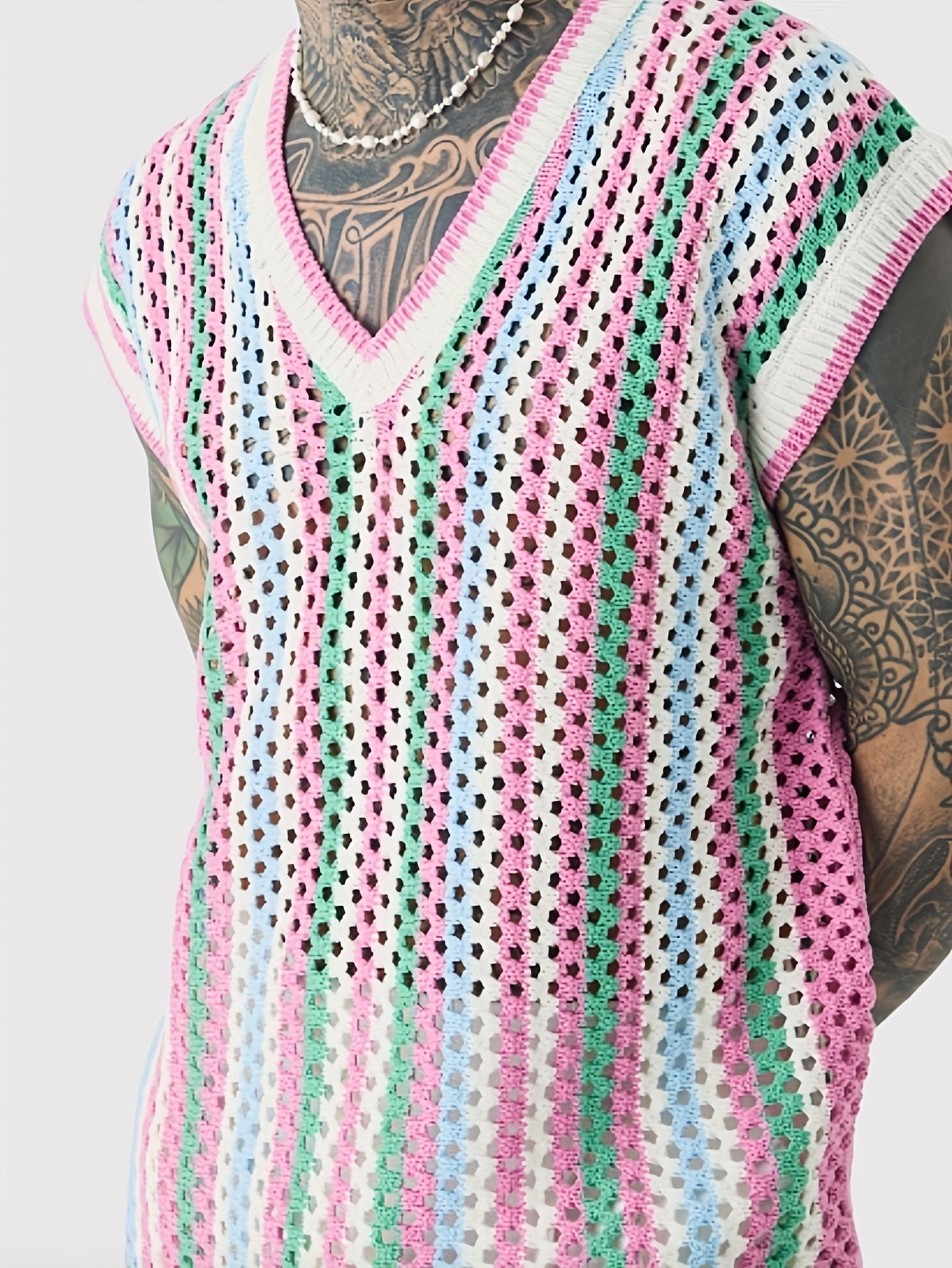 Gilet ajouré au crochet