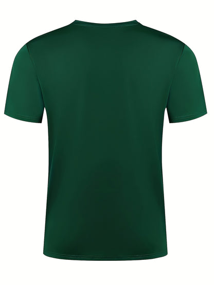 T-shirt à col rond extensible décontracté pour hommes