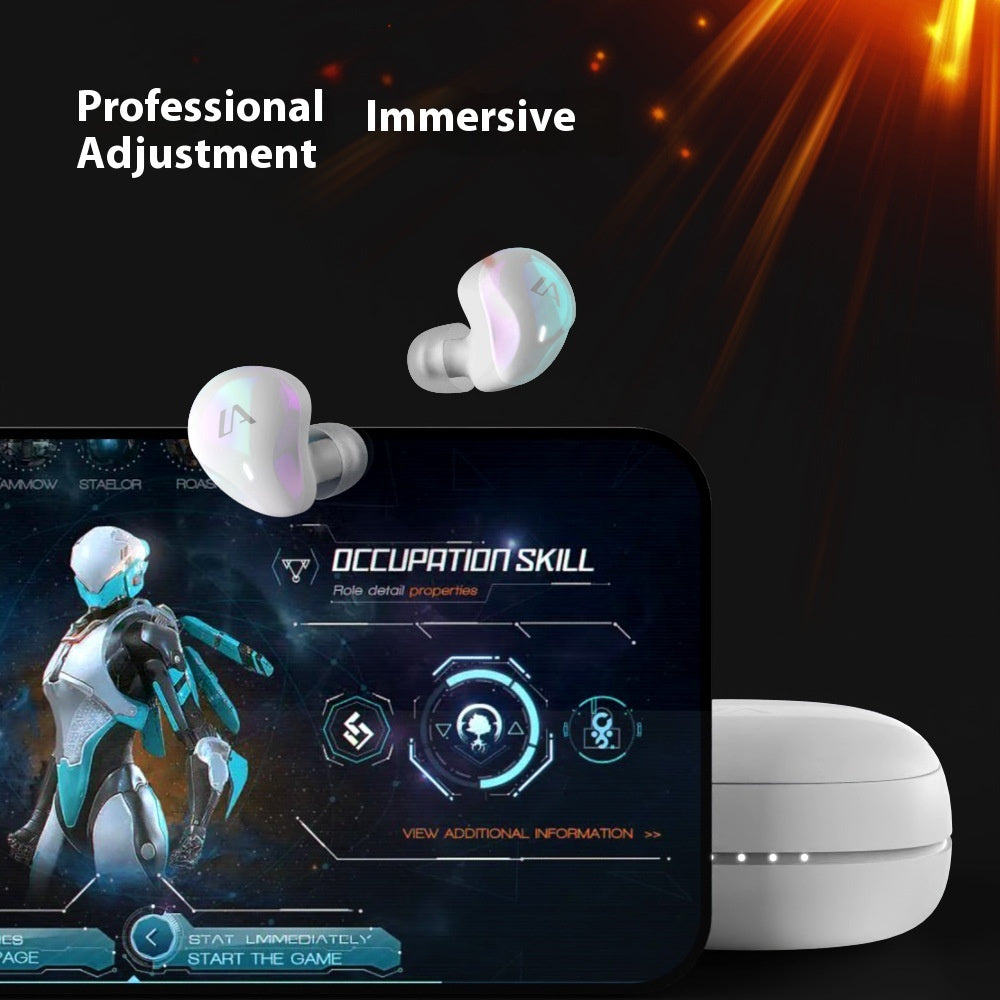 Casque Bluetooth sans fil à fixation auriculaire pour jeux e-sport avec réduction du bruit