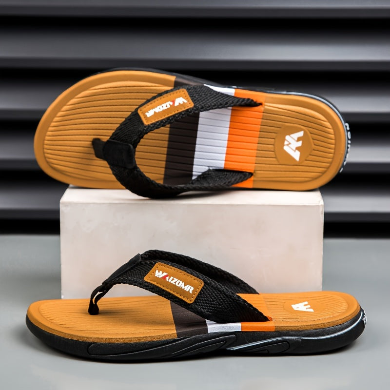 Sandales de plage pour homme, plateforme estivale décontractée à zigzag, antidérapantes, résistantes aux odeurs et à l'usure