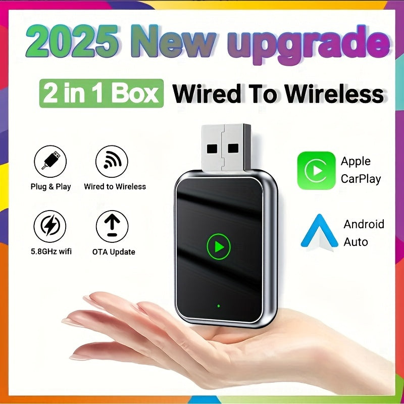 Adaptateur CarPlay sans fil 2 en 1, interface USB - Topdecheztop.fr