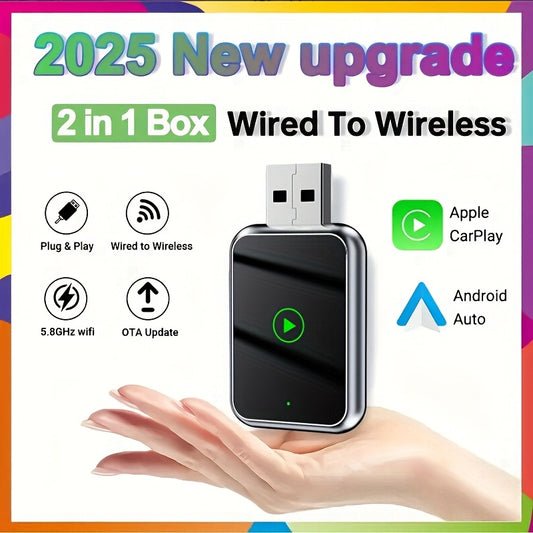 Adaptateur CarPlay sans fil 2 en 1, interface USB - Topdecheztop.fr