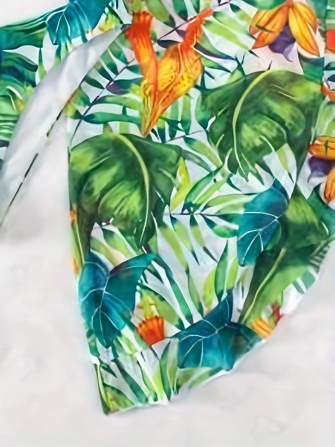 Ensemble de maillot de bain bikini imprimé tropical
