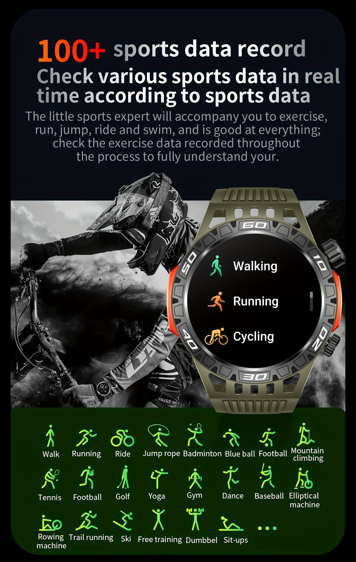 Montres connectées avec lampe de poche