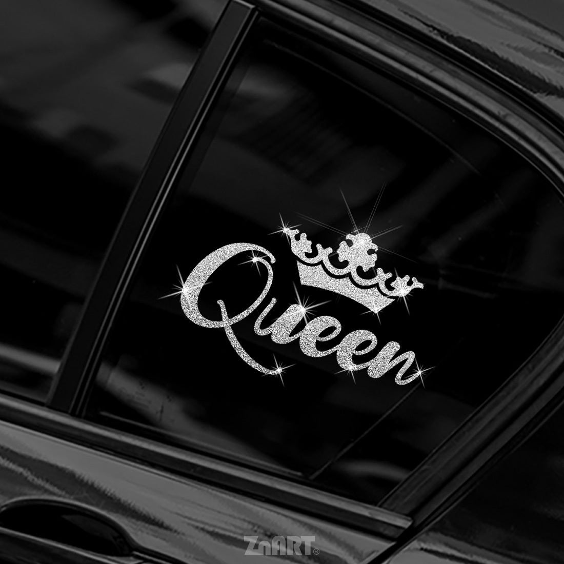 Un autocollant en vinyle scintillant