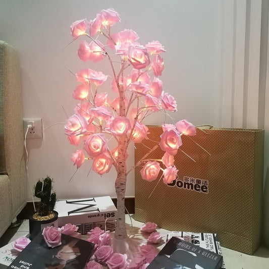 Lampe  avec roses brillantes - Topdecheztop.fr