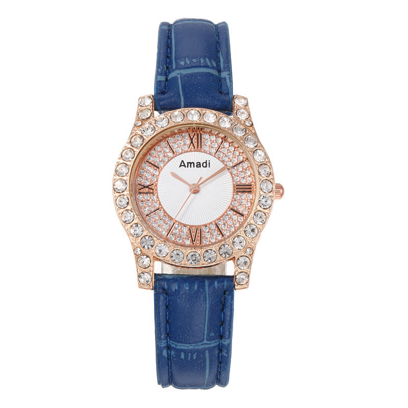 Montre,Bracelet en diamant pour femme, ensemble deux pièces