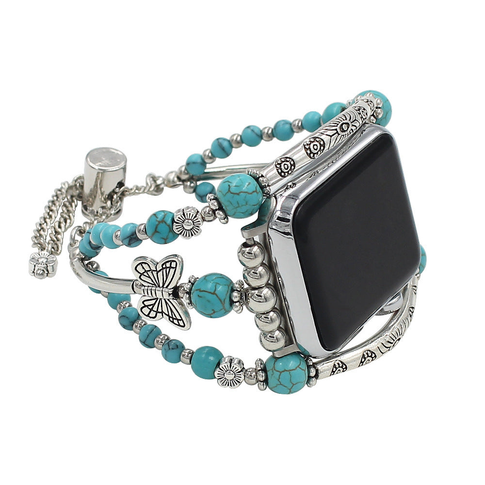 Bracelet de montre papillon turquoise