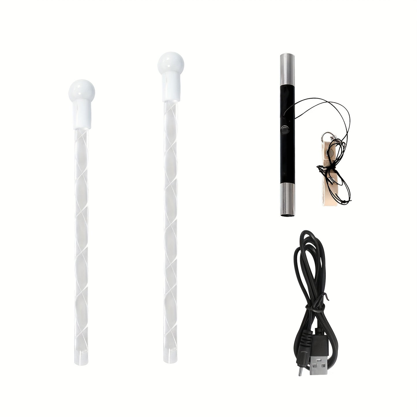 USB Rechargeable LED Magic Wand - Collapsible, Floating Levitation Stick with Expert Balance & Transparent Acrylic Design, LED Light Wand, Flow Wand - Topdecheztop.fr