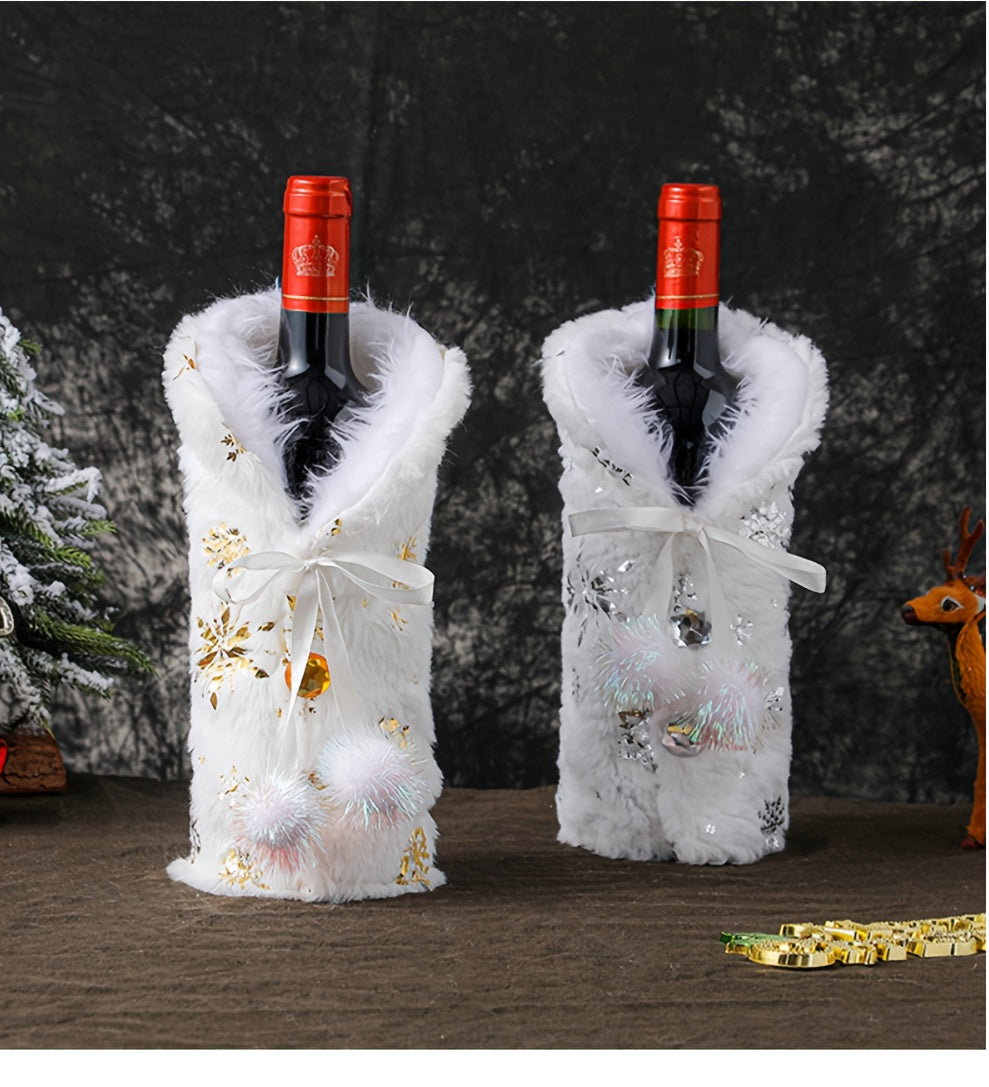 Housses de bouteille de vin pour fête de Noël