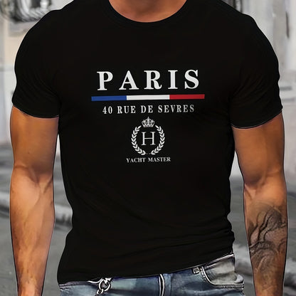 T-shirt à col rond et manches courtes NOIR