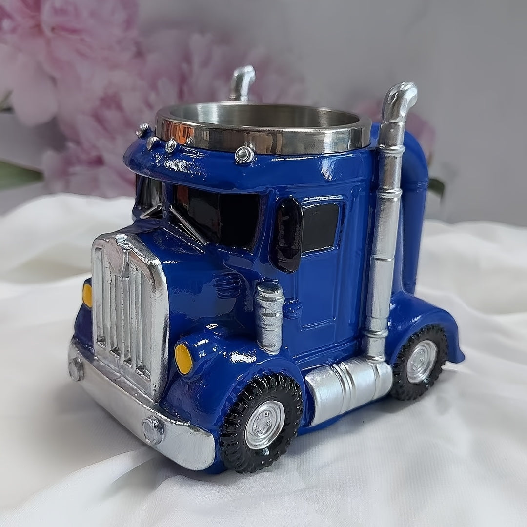 Mug en forme de camion avec intérieur en acier inoxydable 304 et extérieur en résine