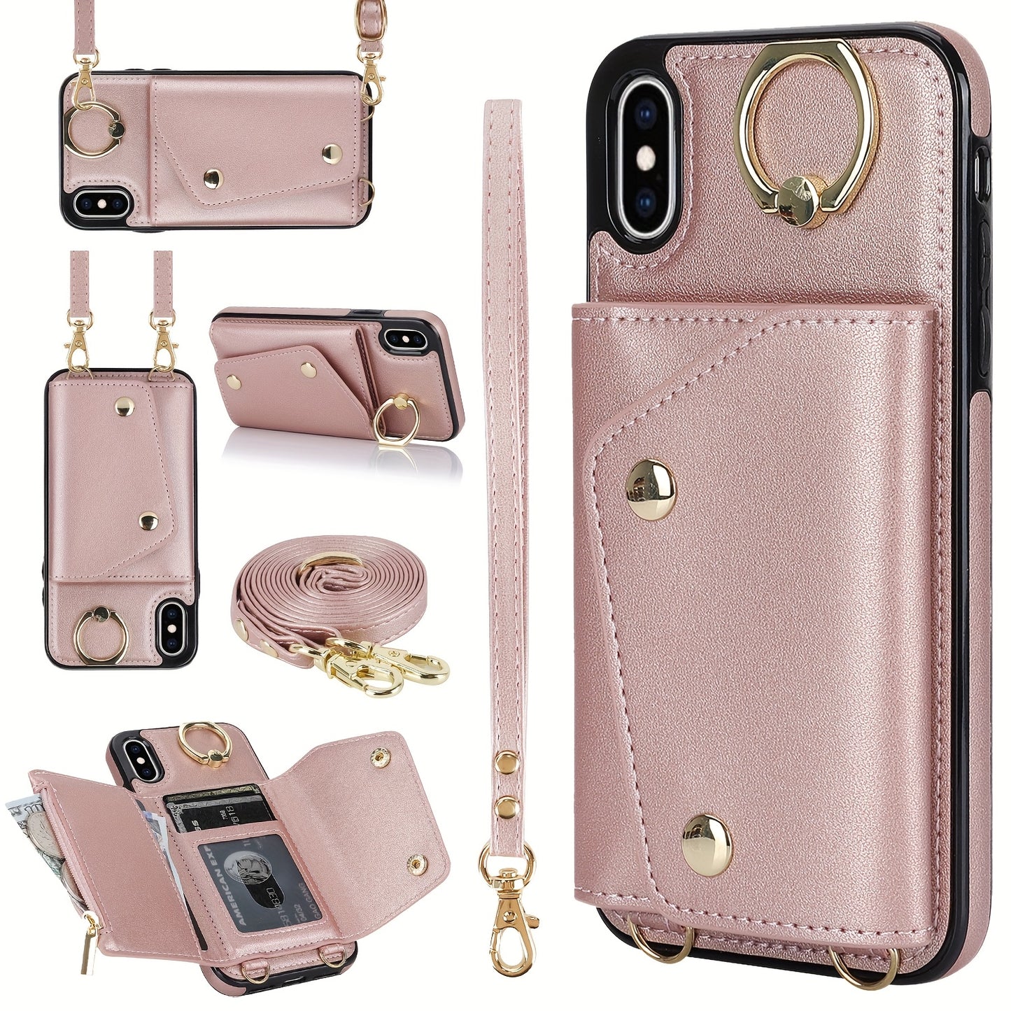 Etui portefeuille bandoulière pour femme est compatible avec les iPhone