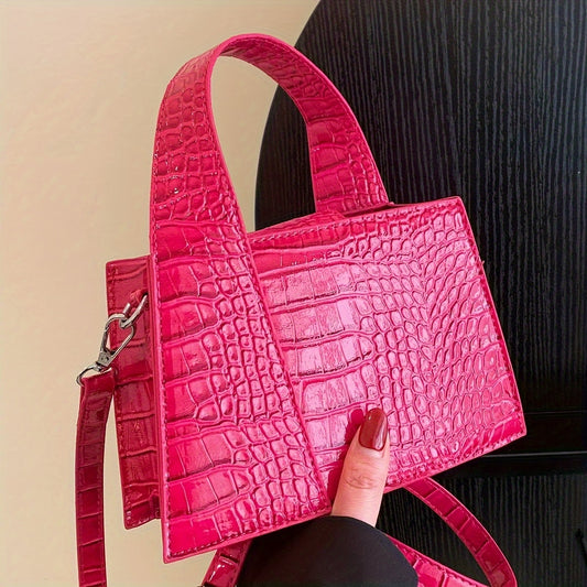 Sac à main tendance à motif crocodile