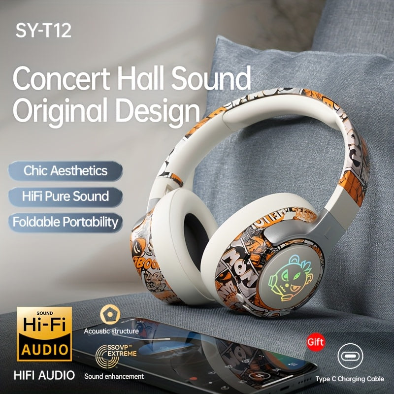 Casque audio circum-aural style graffiti