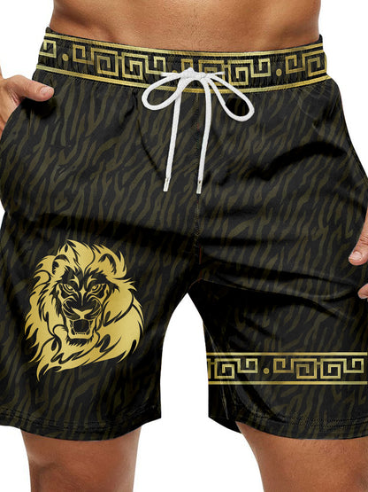 Short à motif lion pour homme