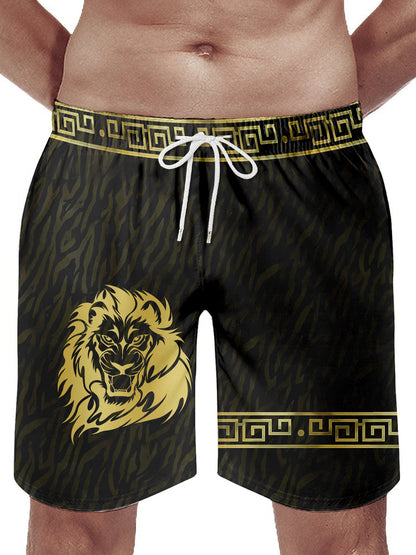 Short à motif lion pour homme