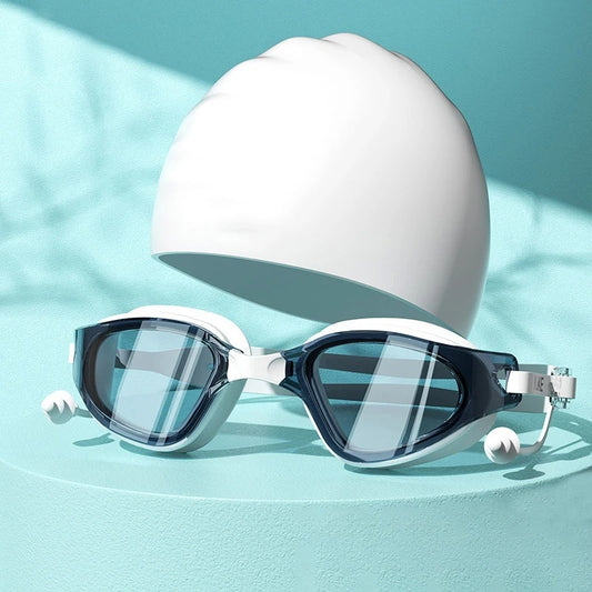 Lunettes de natation et  bonnet de bain